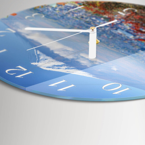 Round wall clock Mountain