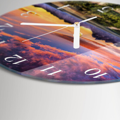 Round wall clock Landscape