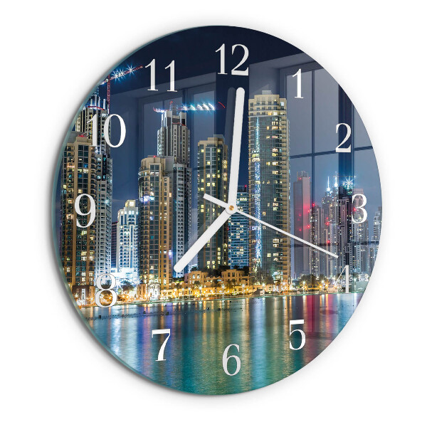 Round wall clock Night on the Town