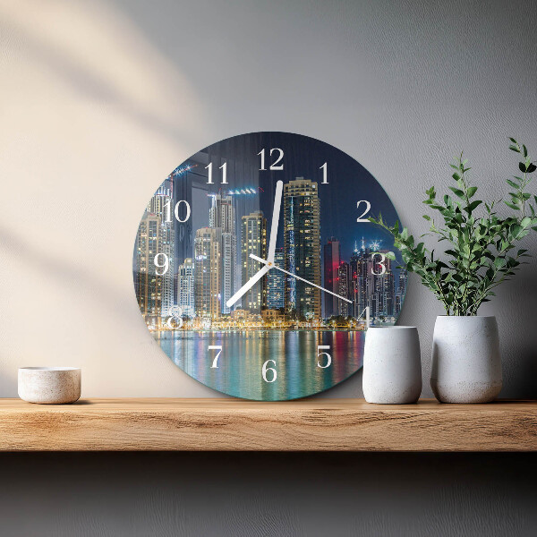Round wall clock Night on the Town