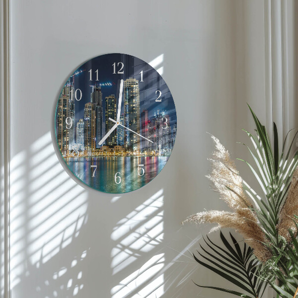 Round wall clock Night on the Town