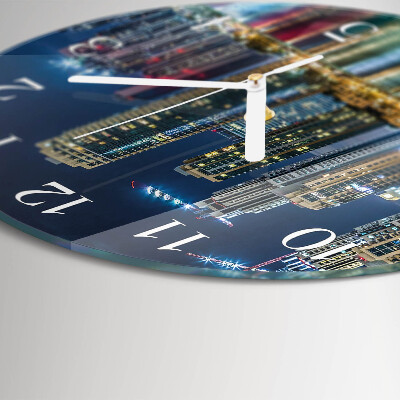 Round wall clock Night on the Town