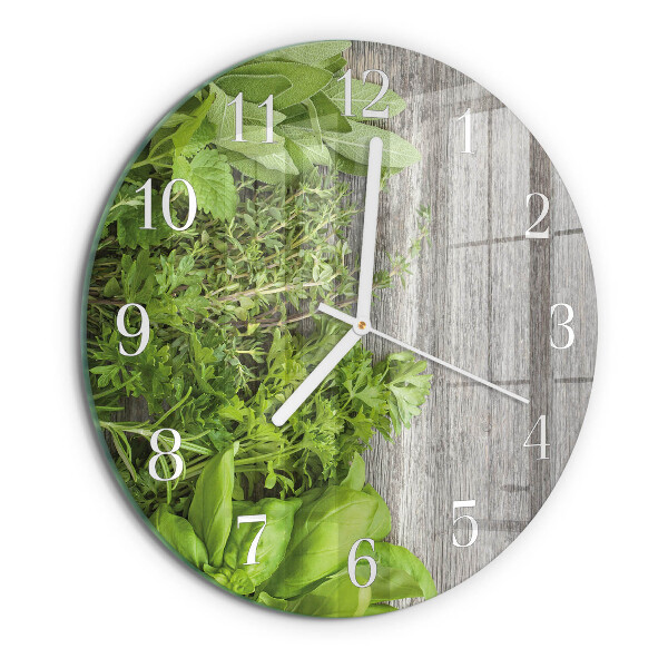Round wall clock Herbs