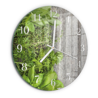 Round wall clock Herbs