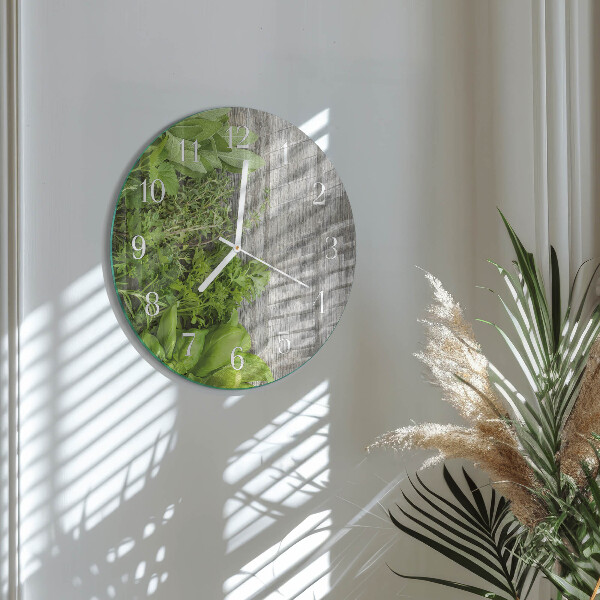 Round wall clock Herbs