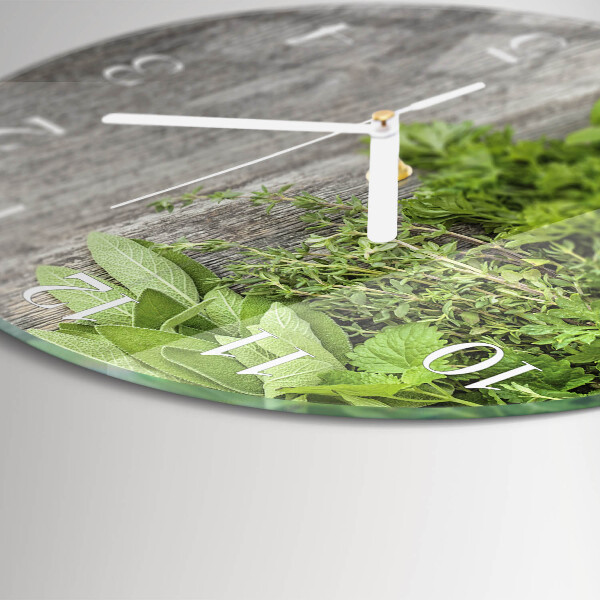 Round wall clock Herbs