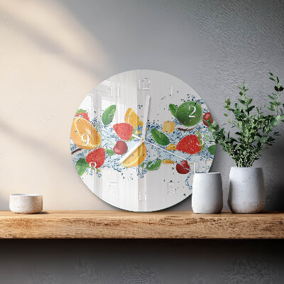 Round wall clock Fruit