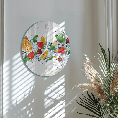 Round wall clock Fruit