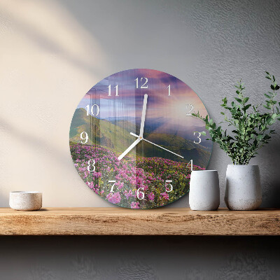 Round wall clock Landscape