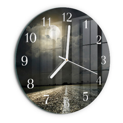 Round wall clock Path of the Moon