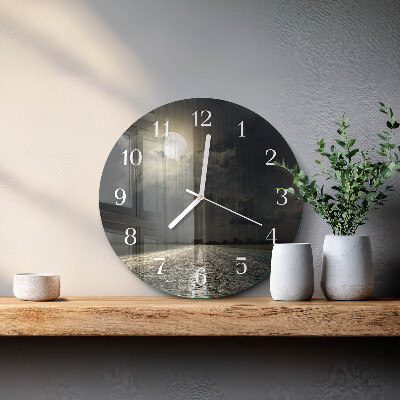 Round wall clock Path of the Moon