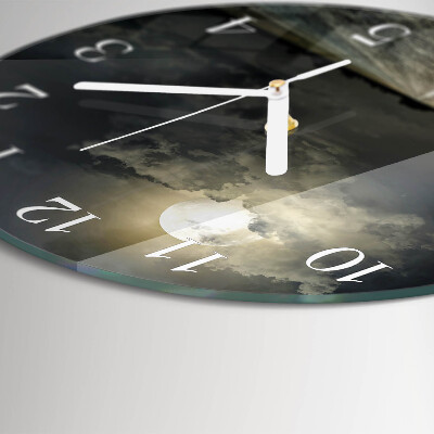 Round wall clock Path of the Moon