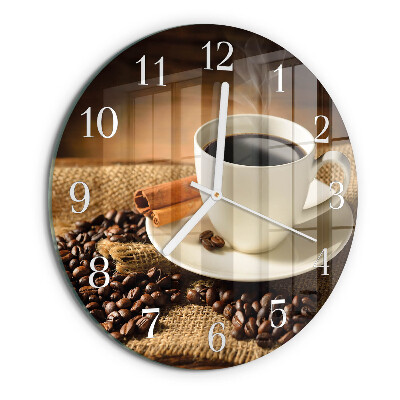 Round wall clock Coffee