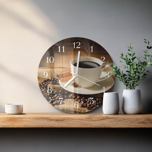 Round wall clock Coffee