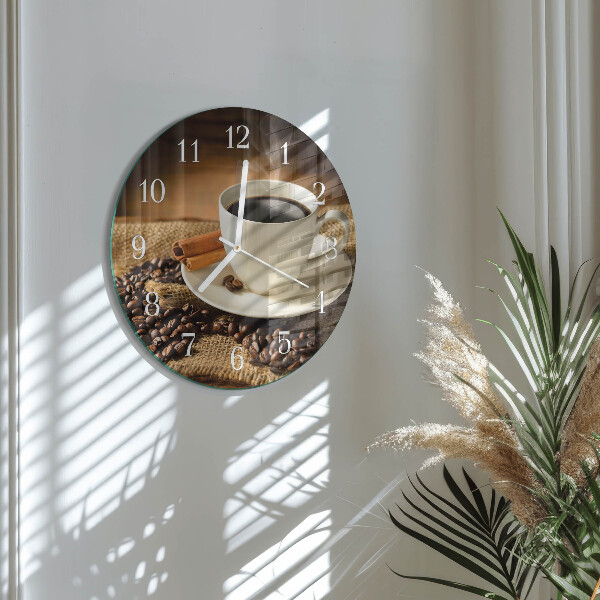 Round wall clock Coffee