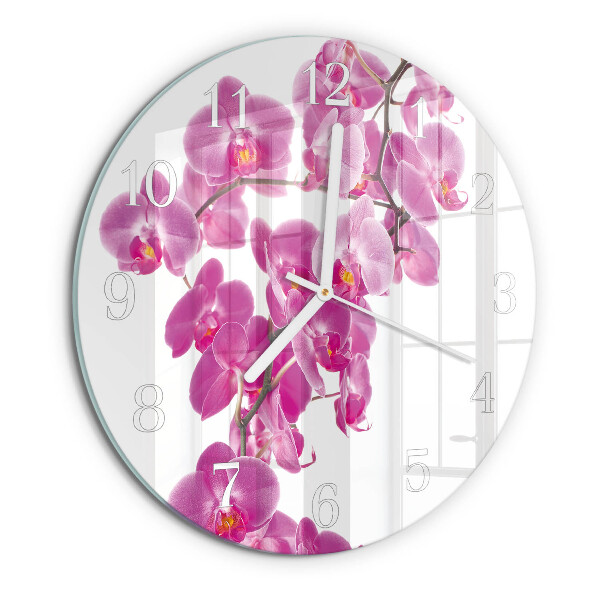 Round wall clock Orchid