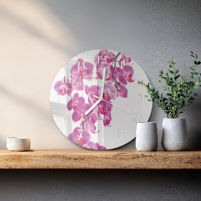 Round wall clock Orchid