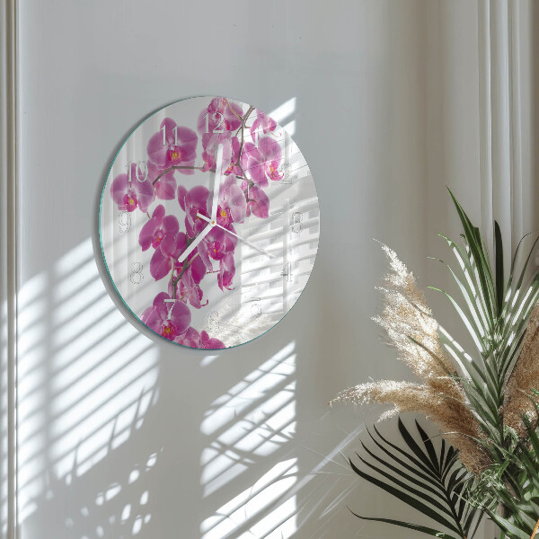 Round wall clock Orchid