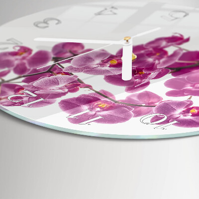 Round wall clock Orchid