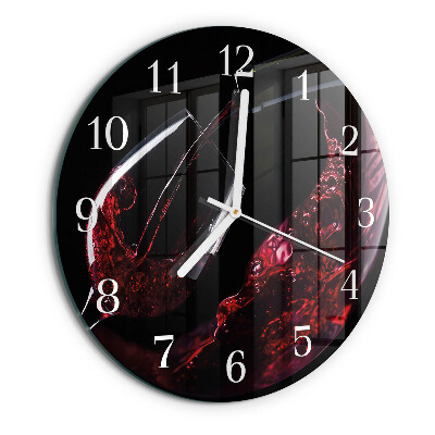 Round wall clock Wine