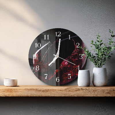 Round wall clock Wine