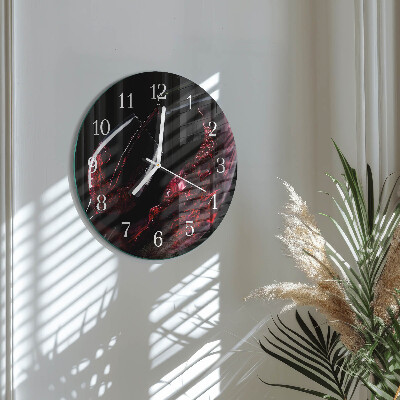 Round wall clock Wine