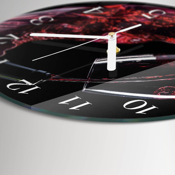 Round wall clock Wine
