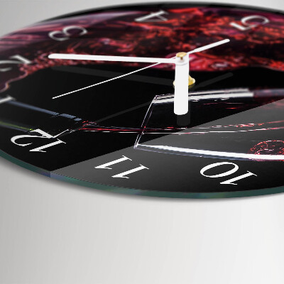 Round wall clock Wine