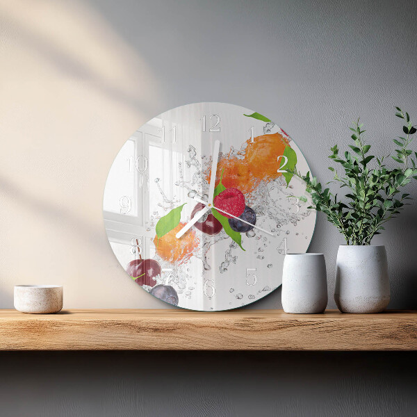 Round wall clock Fruit