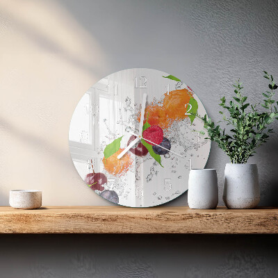 Round wall clock Fruit
