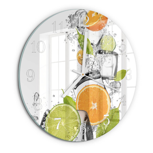 Round wall clock Citrus Fruits