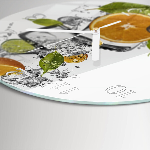 Round wall clock Citrus Fruits