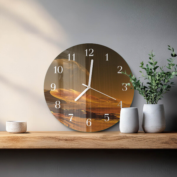 Round wall clock Desert