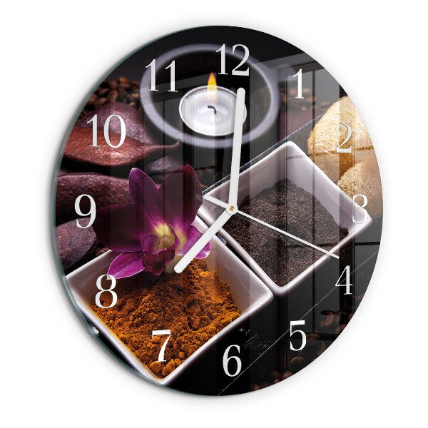 Round wall clock Orchid