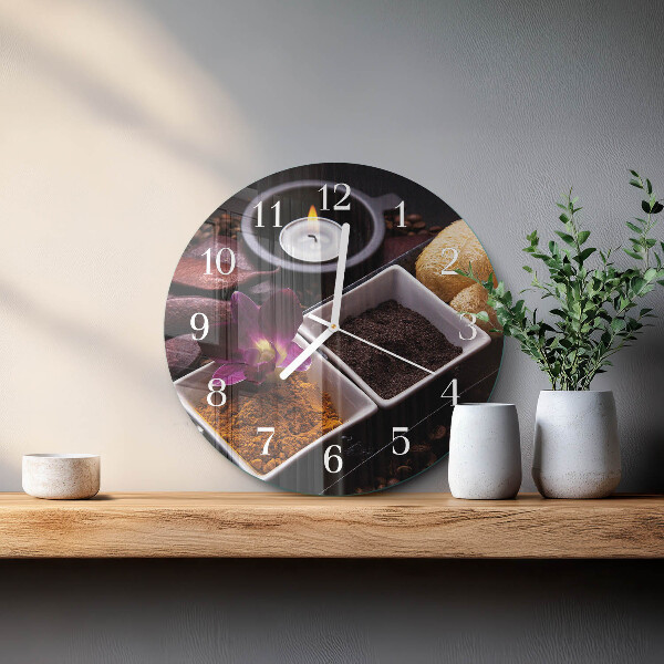Round wall clock Orchid