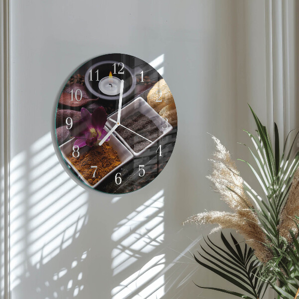 Round wall clock Orchid