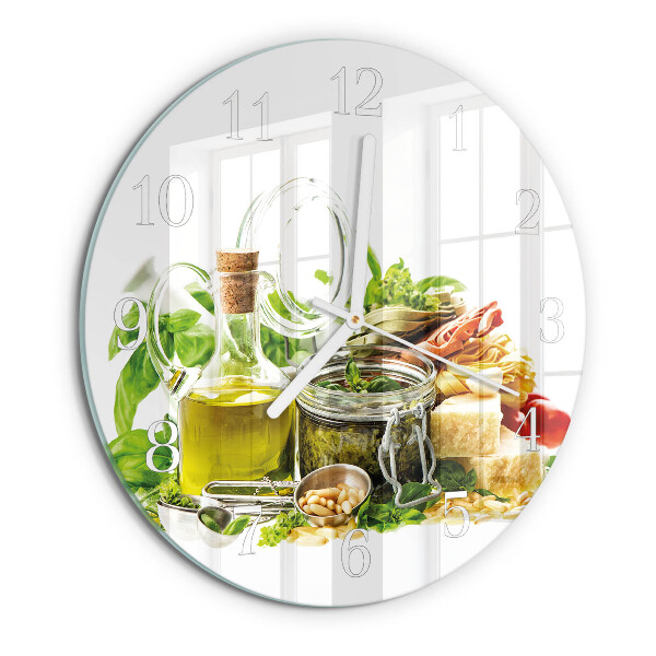 Round wall clock Pasta with Oil
