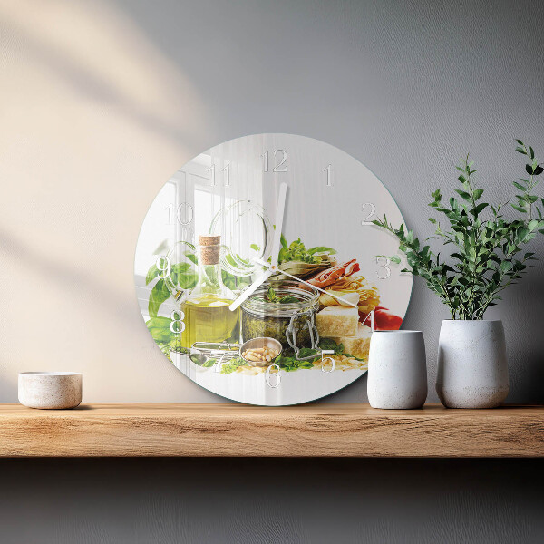 Round wall clock Pasta with Oil