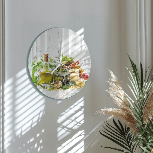 Round wall clock Pasta with Oil