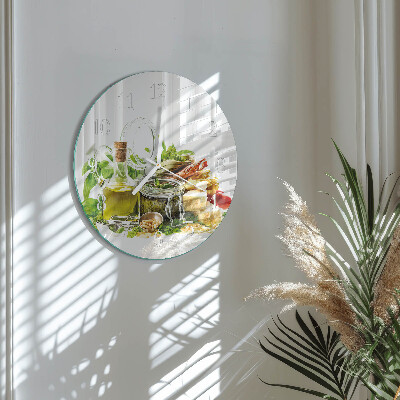 Round wall clock Pasta with Oil
