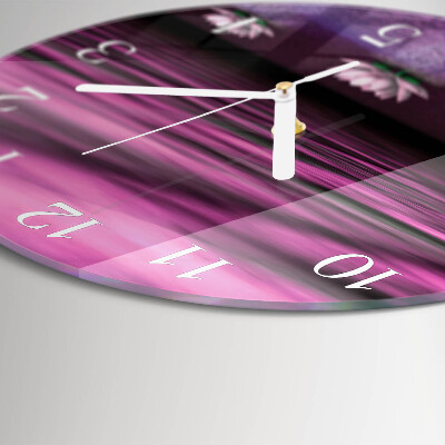 Round wall clock Water Lilies