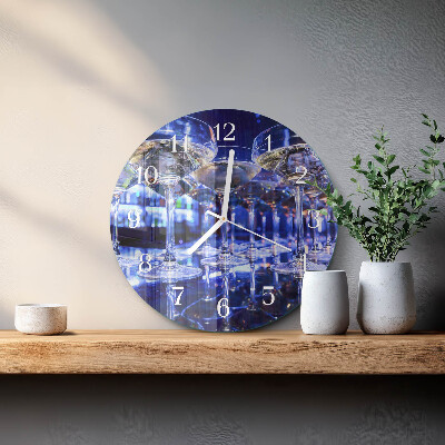 Round wall clock Glasses