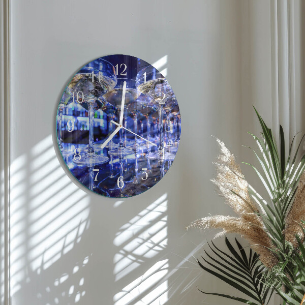 Round wall clock Glasses