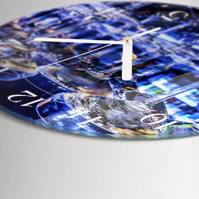 Round wall clock Glasses