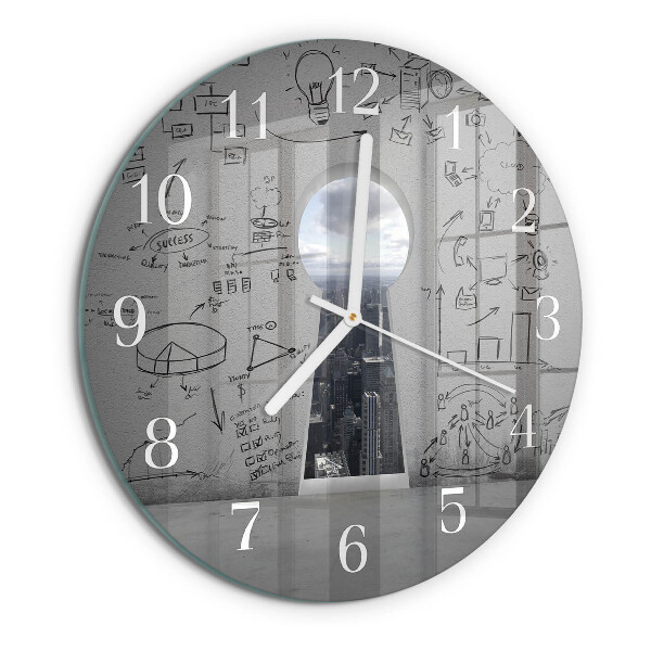 Round wall clock Keyhole