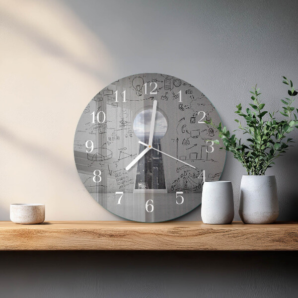 Round wall clock Keyhole