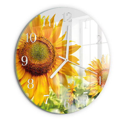 Round wall clock Sunflower