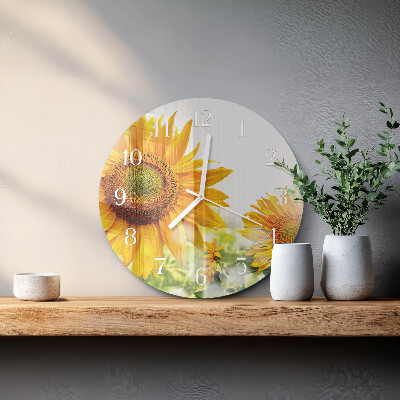 Round wall clock Sunflower