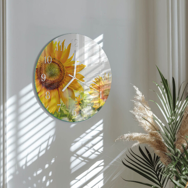 Round wall clock Sunflower