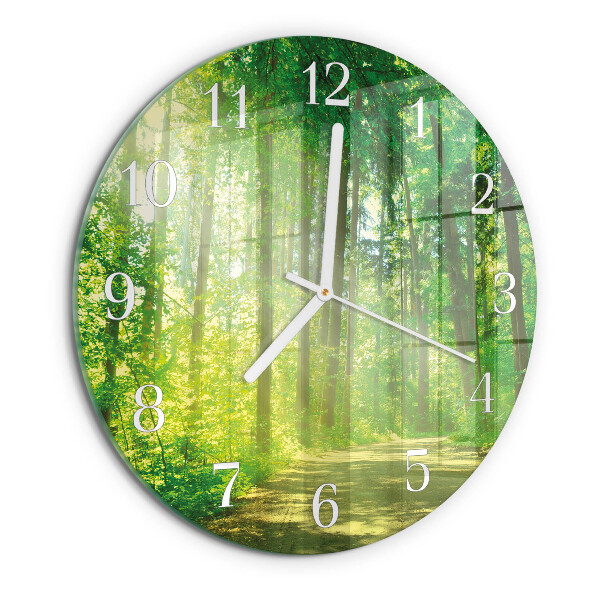 Round wall clock Forest Nature